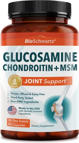 Miniatura 7 de Suplemento de apoyo articular de glucosamina y condroitina MSM - Péptidos de colágeno, cúrcuma y jengibre, ácido hialurónico, sulfato de glucosamina