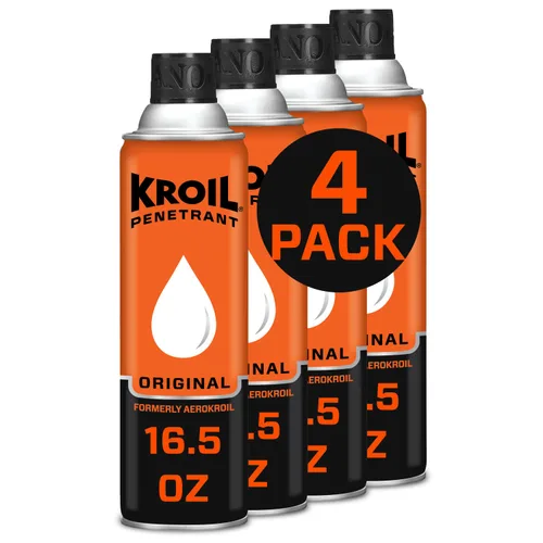 Miniatura 10 de Kroil Aerokroil Penetrant - Lubricante penetrante de óxido - Aceite inhibidor de la corrosión para cadenas, bisagras y piezas metálicas pegadas, uso