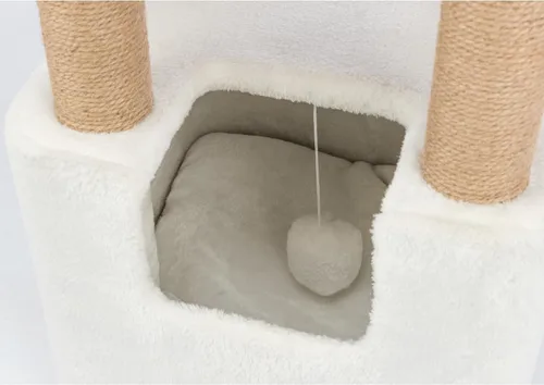 Miniatura 7 de Trixie Lucano - Árbol para gatos de 39.8 pulgadas, muebles de interior para gatos con postes rascadores de yute, condominio cubierto de sisal y Gris