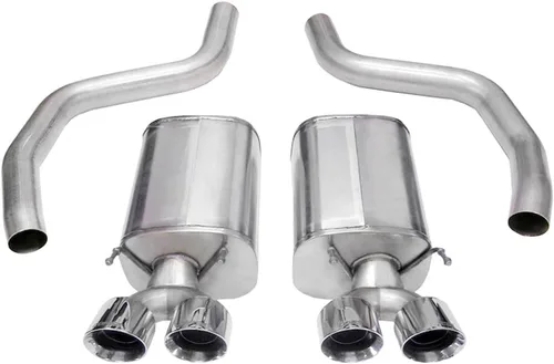 Corsa Performance 14164 Sport - Sistema de escape trasero de eje; salida trasera doble; 3 pulgadas; incl. silenciador/tubos/abrazaderas/puntas Twin