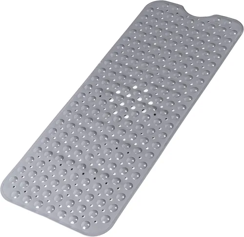 Miniatura 14 de Tapetes para bañera y ducha, tapete de baño antideslizante de 28 x 15 pulgadas, tapete para bañera lavable a máquina con ventosas y orificios