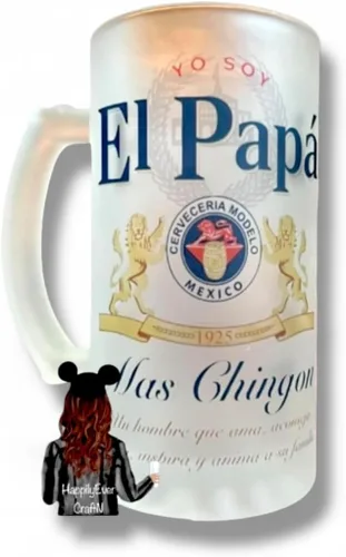 Miniatura 4 de Taza de cerveza esmerilada de 16 oz, regalo para abuelo, padre, dios o progenitor (Abuelo)