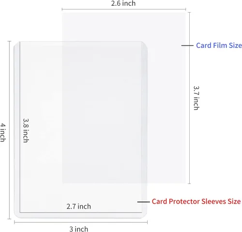 Miniatura 3 de 25 piezas cargadores superiores regulares súper transparentes, para tarjetas estándar, ligeramente flexibles, 35 puntos, cargadores superiores
