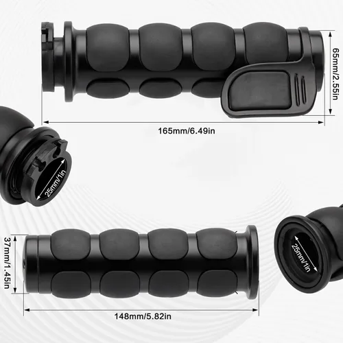 Miniatura 6 de Empuñaduras de mano para motocicleta de 1 pulgada y 0.984 in, agarre para manillar, acelerador, universal, compatible con Harley Davidson Dyna