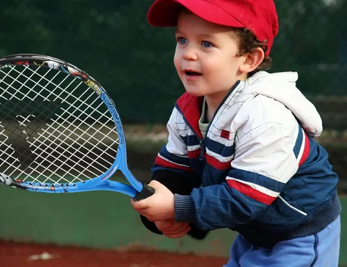 Miniatura 8 de AMA SPORT Raqueta de tenis para niños pequeños, kit de iniciación de raqueta de tenis de 17 a 25 pulgadas para niñas y niños con bolsa de nailon azul