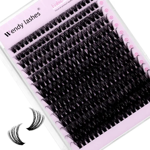 Miniatura 11 de WENDY LASHES Extensiones de pestañas onduladas con efecto 3D, extensiones de pestañas de volumen 100D de 0.394-0.709 in