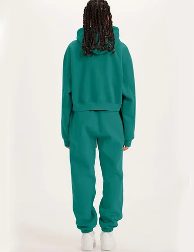 Miniatura 33 de Kissonic Conjunto deportivo de forro polar para mujer, 2 piezas, sudadera con capucha y pantalones deportivos