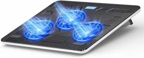 Miniatura 8 de TECKNET Almohadilla de enfriamiento para laptop, portátil, delgada, silenciosa, alimentada por USB, enfriador de almohadilla de enfriamiento con 3