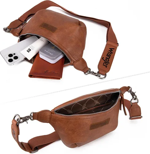 Miniatura 5 de Wrangler Vintage Sling Bag for Women Men Chest Bum Bag Ladies Waist Packs Crossbody Purse
