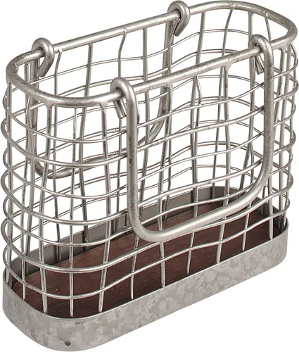 Miniatura 11 de Spectrum Pantry Works 40878 - Servilletero vertical con asa, almacenamiento de servilletas contemporáneo para mesa de comedor, almacenamiento