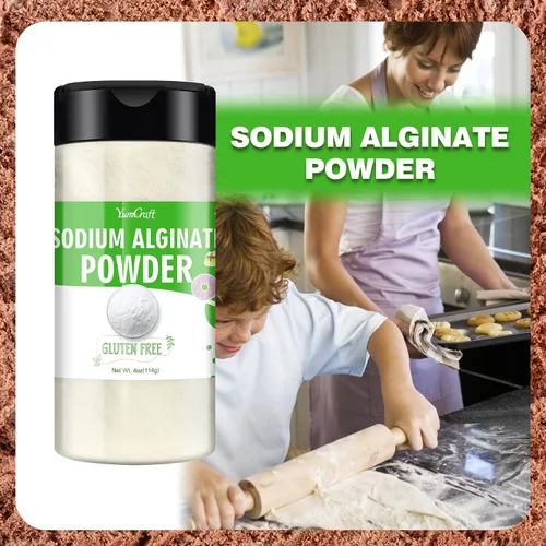 Miniatura 6 de Polvo de alginato de sodio – Polvo espesante de alginato de sodio puro de 4 onzas, agente gelificante natural para postres, fabricación de esferas