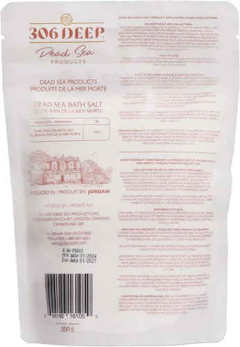 Miniatura 2 de 306 Sales de polvo profundo del mar muerto para remojo – 12.35 oz de 0.000-0.039 in de baño de sal del mar muerto 100% para hombres y mujeres