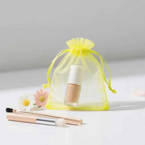 Miniatura 5 de joycraft 50 bolsas de organza amarillo limón – 2.7 x 3.5 pulgadas, bolsa de malla transparente para joyas, pequeña bolsa de favor de fiesta