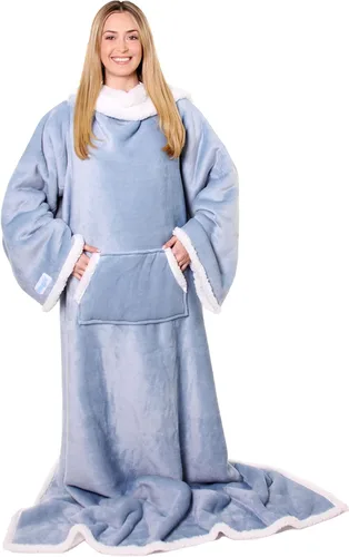 Miniatura 7 de Snuggie Manta original con mangas y bolsillos, acogedora manta de gran tamaño para hombres y mujeres adultos, talla única, 71x54
