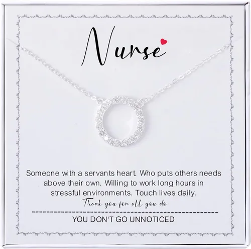 Miniatura 27 de Collar para mujeres y niñas, collar de círculos de plata de ley, collar de fuerza de coraje, guerreros, ideas de regalos