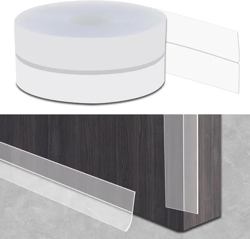 Gaahing Burlete para puerta de cristal de ducha, tira autoadhesiva para sellar ventana, burlete para despegar y pegar para impermeabilización y