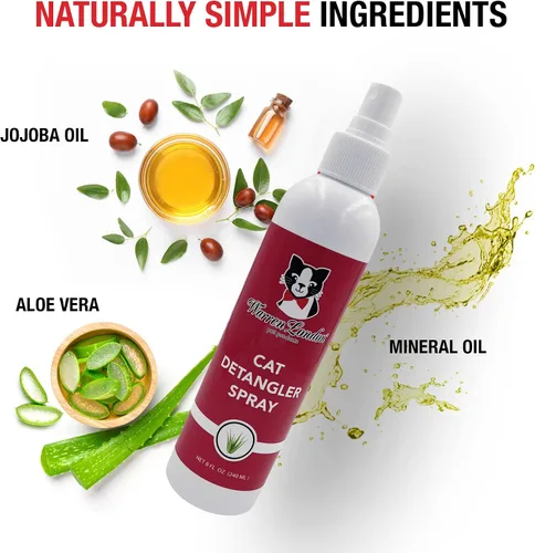 Miniatura 7 de Warren London Paquete de spray desenredante para gatos con cepillo de clavijas para cabello enmarañado Acondicionador sin enjuague para mascotas