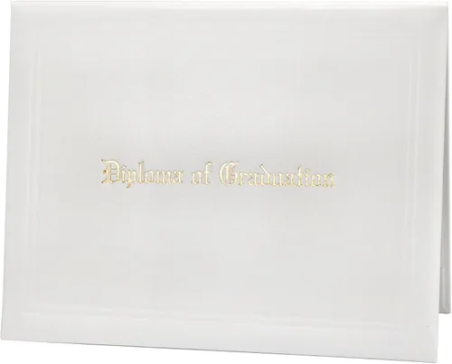 Miniatura 10 de GraduatePro Funda impresa para diploma de 8.5 x 11 pulgadas, cubiertas acolchadas de cuero sintético, soporte para documentos de graduación