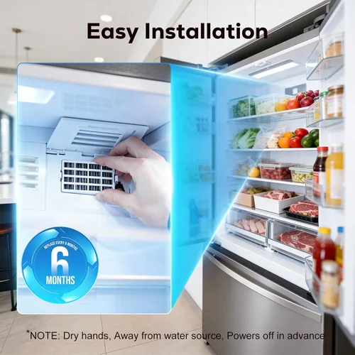 Miniatura 3 de W10311524 AIR1 Cartucho de filtro de aire de repuesto para refrigerador Whirlpool Kenmore compatible con filtro de aire de refrigerador Fresh Flow