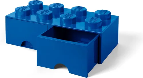 Miniatura 14 de LEGO - Cajón de ladrillos, 8 perillas, 2 cajones, caja de almacenamiento apilable, color verde menta aguamarina Verde oscuro