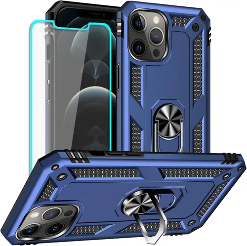 Miniatura 11 de Yiakeng Funda para iPhone 12 Mini: Funda para iPhone 12 Mini con protector de pantalla HD, fundas protectoras de grado militar con anillo para Verde