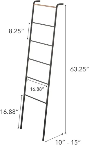 Miniatura 6 de Toallero YAMAZAKI Home con forma de escalera, color blanco Negro