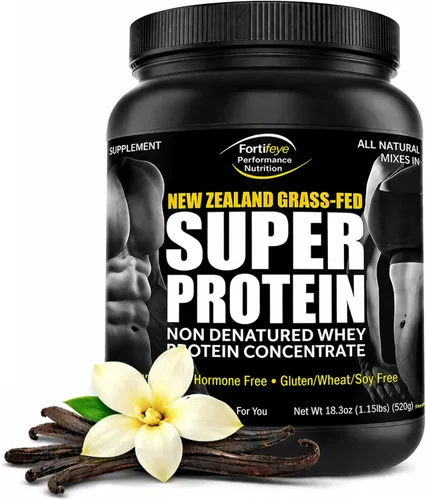 Miniatura 10 de Fortifeye Super New Zealand - Proteína de suero de leche alimentada con pasto sabor a dulce de chocolate amargo, 20 porciones, 1 paquete – Proteína