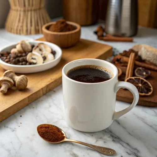 Miniatura 3 de Café de hongos – Café de hongos orgánico con 11 hongos superalimentos, incluye melena de león, reishi, chaga, cordyceps y adaptógenos, suplemento