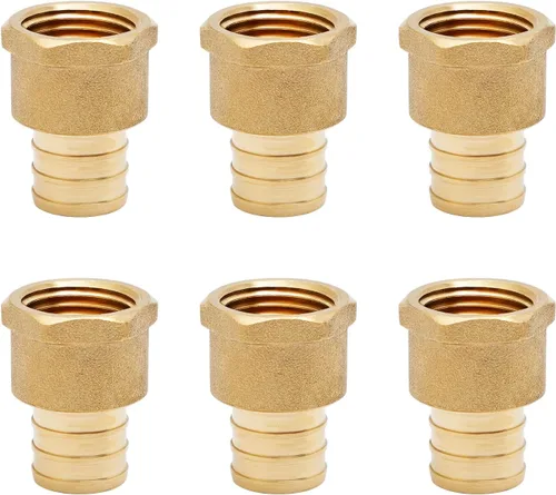 Miniatura 15 de SUNGATOR Paquete de 2 accesorios de latón PEX de 1" a 1" hembra NPT, certificados por