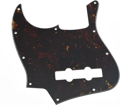 Miniatura 12 de KAISH Lefty 4 cuerdas J Bass estilo Golpeador zurdo Bass Pick Guard Scrach Plate para USA/México Jazz J Bass Negro 3 capas