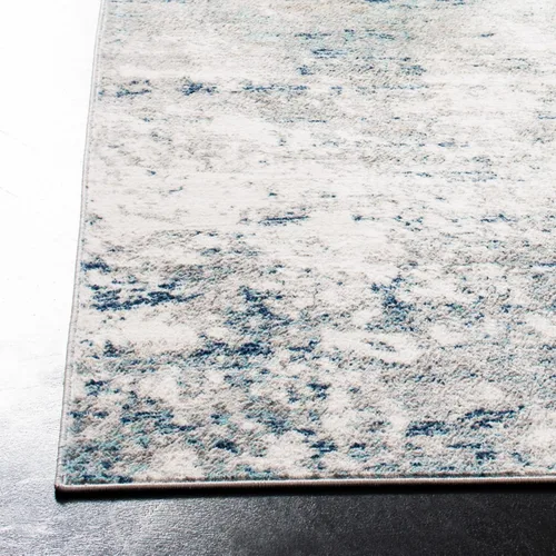 Miniatura 2 de SAFAVIEH Jasper Collection - Alfombra decorativa de 2 x 4 pies, gris y azul, diseño abstracto moderno, no desprende pelusa y de fácil cuidado, ideal