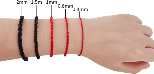 Miniatura 4 de PH PandaHall Cuerda de nailon de 100 yardas de 0.031 in, cordón de anudado chino de nailon Kumihimo hilo de macramé trenzado para sombra ciega, mini