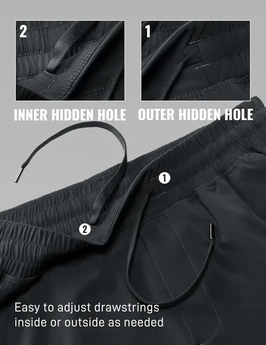 Miniatura 5 de CRZ YOGA Pantalones cortos de correr 2 en 1 para hombre de 5 pulgadas, forrados, de secado rápido, para entrenamiento, deportes, atletismo