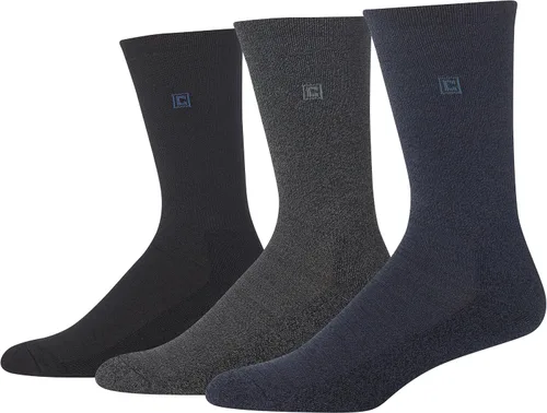 Miniatura 2 de Chaps Calcetines de vestir para hombre, paquete de 3 pares, colores sólidos surtidos y True Rib