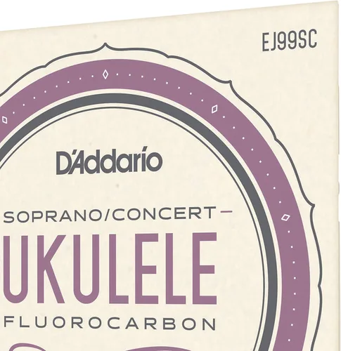 Miniatura 4 de D'Addario Cuerdas de ukelele soprano/concierto, fluorocarbono, EJ99SC, juego de 4 cuerdas, paquete de 1