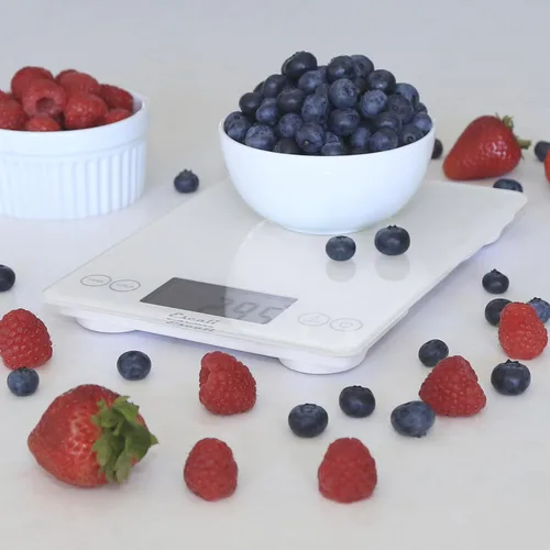 Miniatura 8 de Escali Arti Glass Food Scale Digital Countertop Kitchen, Baking and Cooking Scale with Nutrition and Calorie Counter, 15-Pound Capacity, 9" x 6.5" x
