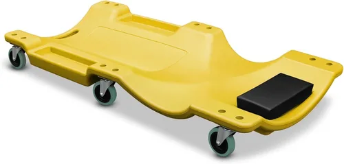 Miniatura 12 de Auto Dynasty Tablilla rodante de 40 pulgadas para reparación mecánica automotriz en el garaje, de perfil bajo, con luz LED y reposacabezas Negro