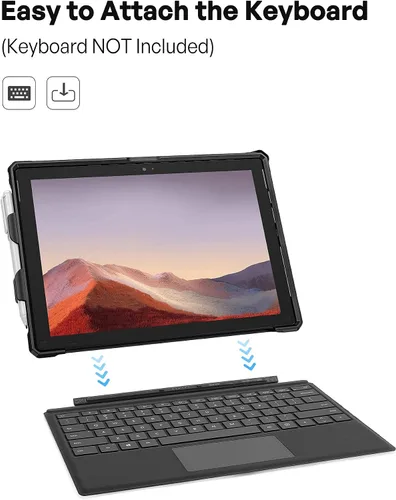 Miniatura 4 de ProCase Funda para Surface Pro 7 Plus, Pro 7, Pro 6, Pro 5, Pro 4, Pro LTE, funda resistente, resistente a prueba de golpes con agarre