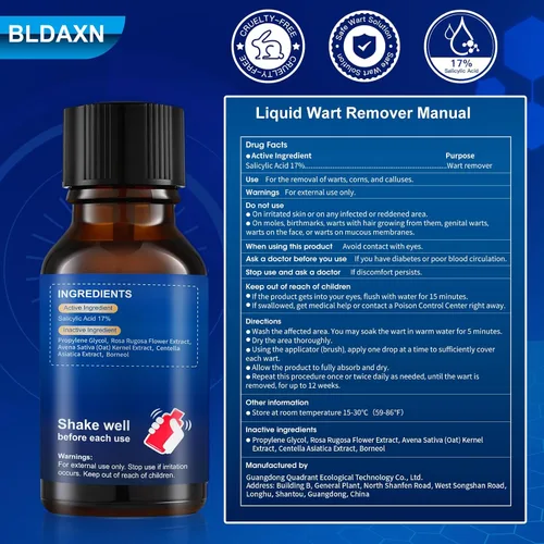 Miniatura 9 de Fast-Acting Wart Remover Freeze Off & Corn Remover, 2-Pack 30 ml Salicylic Acid Plantar Wart Remover for Feet, Hands & Skin - Professional Wart