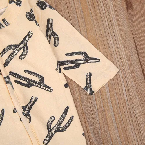 Miniatura 5 de CIYCUIT Mameluco con cremallera para bebé y niña con estampado de cactus