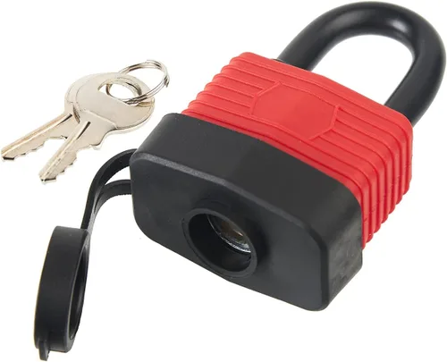 Miniatura 3 de Candados con llave de acero laminado cubierto resistente, cerraduras iguales con llave, candado impermeable para uso en exteriores, grillete de 1.4