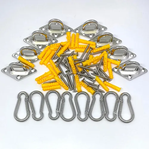 Miniatura 5 de 8 ganchos de ojo de acero inoxidable 304 de 1.8 pulgadas y 8 ganchos de acero inoxidable 304, gancho de techo de tornillo, accesorios de vela