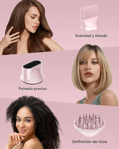 Miniatura 3 de ANNLARY Secador de pelo con peine Secador de pelo de 1800 W con difusor para cabello rizado Secador de pelo iónico de plasma para control