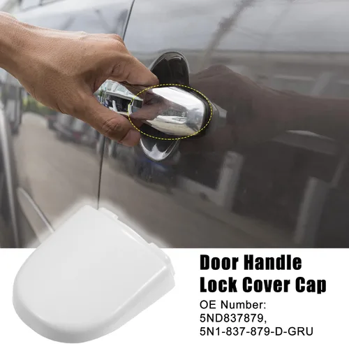 Miniatura 2 de ACROPIX Tapa de repuesto para manija de puerta delantera izquierda derecha para Volkswagen Beetle Jetta, 1 unidad, color blanco