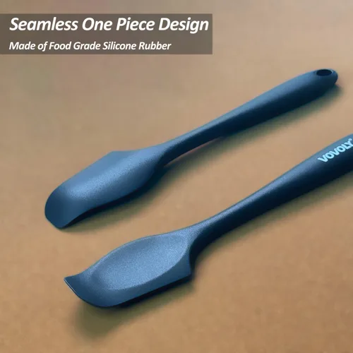 Miniatura 3 de Mini espátulas de silicona, espátula pequeña curvada con cuenco poco profundo para cocina, raspador de tarro sin costuras para cocinar hornear