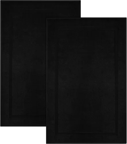 Miniatura 14 de COTTON CRAFT Tapete para bañera – Azulejo esculpido, 100% algodón, ultra absorbente, de baja pelusa, 1000 GSM, tapete de baño de lujo – Alfombra