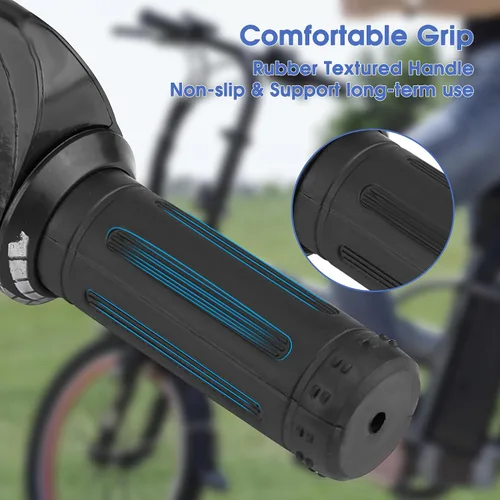 Miniatura 4 de KIMISS Acelerador de motocicleta, agarre universal de acelerador de velocidad de scooter eléctrico con 3 cables 12, 24, 36, 48V