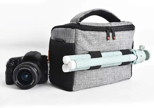 Miniatura 7 de FOSOTO Funda compacta para cámara SLR/DSLR compatible con Nikon P900 B500 D3500 D5600 D7500, Canon EOS T6 T7i T5 4000D 80D, Sony A73 sin espejo, Gris