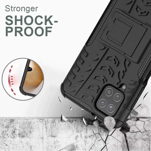 Miniatura 2 de Funda para teléfono Galaxy A12, funda para teléfono Samsung A12 con protector de pantalla, protector de silicona a prueba de golpes con función