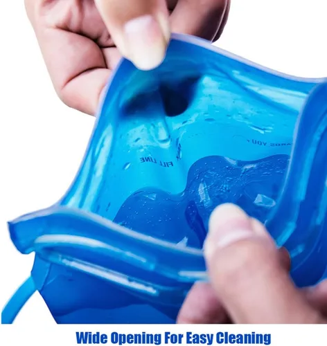Miniatura 4 de AONIJIE Bolsa de agua plegable de hidratación a prueba de fugas, depósito de agua para senderismo al aire libre, mochilero, correr, ciclismo 1.5L-TPU
